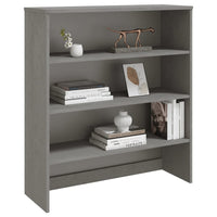 Thumbnail for Highboard-Oberteil HAMAR Hellgrau 90x30x100 cm Massivholz