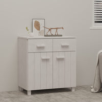 Thumbnail for Sideboard HAMAR Weiß 79x40x80 cm Massivholz Kiefer