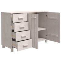 Thumbnail for Sideboard HAMAR Weiß 113x40x80 cm Massivholz Kiefer