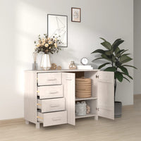 Thumbnail for Sideboard HAMAR Weiß 113x40x80 cm Massivholz Kiefer