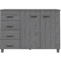 Thumbnail for Sideboard HAMAR Dunkelgrau 113x40x80 cm Massivholz Kiefer