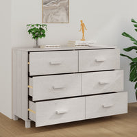 Thumbnail for Sideboard HAMAR Weiß 113x40x80 cm Massivholz Kiefer