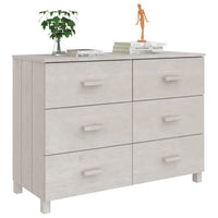 Thumbnail for Sideboard HAMAR Weiß 113x40x80 cm Massivholz Kiefer