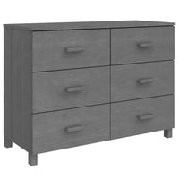 Thumbnail for Sideboard HAMAR Dunkelgrau 113x40x80 cm Massivholz Kiefer
