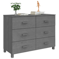 Thumbnail for Sideboard HAMAR Dunkelgrau 113x40x80 cm Massivholz Kiefer