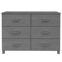 Thumbnail for Sideboard HAMAR Dunkelgrau 113x40x80 cm Massivholz Kiefer