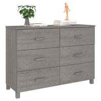 Thumbnail for Sideboard HAMAR Hellgrau 113x40x80 cm Massivholz Kiefer