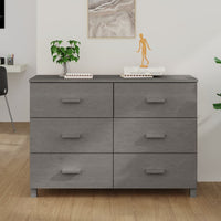 Thumbnail for Sideboard HAMAR Hellgrau 113x40x80 cm Massivholz Kiefer