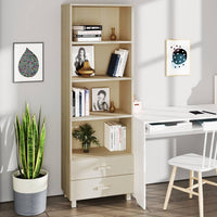 Thumbnail for Highboard HAMAR Honigbraun 60x35x180 cm Massivholz Kiefer