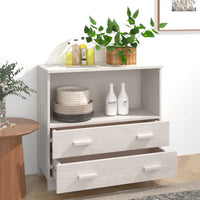 Thumbnail for Sideboard HAMAR Weiß 85x35x80 cm Massivholz Kiefer