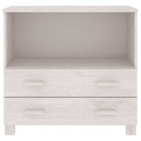 Thumbnail for Sideboard HAMAR Weiß 85x35x80 cm Massivholz Kiefer