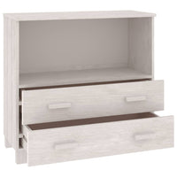 Thumbnail for Sideboard HAMAR Weiß 85x35x80 cm Massivholz Kiefer