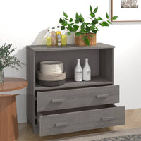 Thumbnail for Sideboard HAMAR Hellgrau 85x35x80 cm Massivholz Kiefer