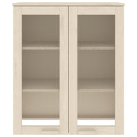 Thumbnail for Highboard-Oberteil HAMAR Honigbraun 85x35x100 cm Massivholz