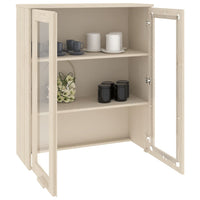 Thumbnail for Highboard-Oberteil HAMAR Honigbraun 85x35x100 cm Massivholz