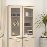 Thumbnail for Highboard-Oberteil HAMAR Honigbraun 85x35x100 cm Massivholz