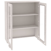 Thumbnail for Highboard-Oberteil HAMAR Weiß 85x35x100 cm Massivholz