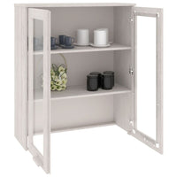 Thumbnail for Highboard-Oberteil HAMAR Weiß 85x35x100 cm Massivholz