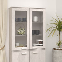 Thumbnail for Highboard-Oberteil HAMAR Weiß 85x35x100 cm Massivholz