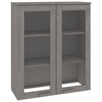 Thumbnail for Highboard-Oberteil HAMAR Hellgrau 85x35x100 cm Massivholz