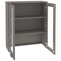 Thumbnail for Highboard-Oberteil HAMAR Hellgrau 85x35x100 cm Massivholz