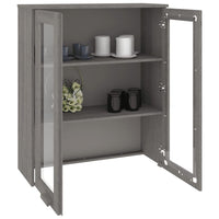 Thumbnail for Highboard-Oberteil HAMAR Hellgrau 85x35x100 cm Massivholz