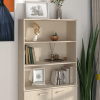 Thumbnail for Highboard-Oberteil HAMAR Honigbraun 85x35x100 cm Massivholz