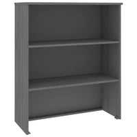 Thumbnail for Highboard-Oberteil HAMAR Dunkelgrau 85x35x100 cm Massivholz