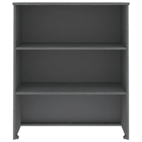 Thumbnail for Highboard-Oberteil HAMAR Dunkelgrau 85x35x100 cm Massivholz