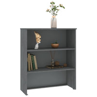 Thumbnail for Highboard-Oberteil HAMAR Dunkelgrau 85x35x100 cm Massivholz