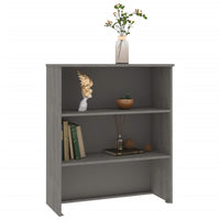 Thumbnail for Highboard-Oberteil HAMAR Hellgrau 85x35x100 cm Massivholz