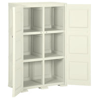 Thumbnail for Kunststoffschrank 79x43x125 cm Holzdesign Vanilleeis