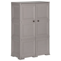 Thumbnail for Kunststoffschrank 79x43x125 cm Holzdesign Grau