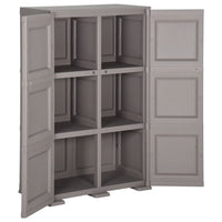 Thumbnail for Kunststoffschrank 79x43x125 cm Holzdesign Grau