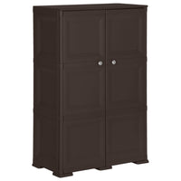 Thumbnail for Kunststoffschrank 79x43x125 cm Holzdesign Braun