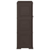 Thumbnail for Kunststoffschrank 79x43x125 cm Holzdesign Braun