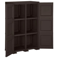 Thumbnail for Kunststoffschrank 79x43x125 cm Holzdesign Braun