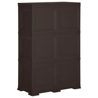 Thumbnail for Kunststoffschrank 79x43x125 cm Holzdesign Braun