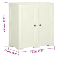 Thumbnail for Kunststoffschrank 79x43x85,5 cm Holzdesign Vanilleeis