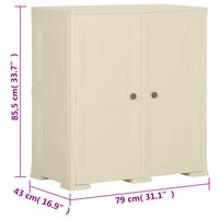Thumbnail for Kunststoffschrank 79x43x85,5 cm Holzdesign Angora-Weiß