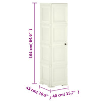 Thumbnail for Kunststoffschrank 40x43x164 cm Holzdesign Vanilleeis