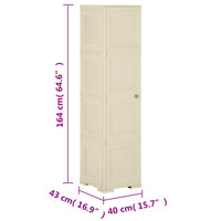 Thumbnail for Kunststoffschrank 40x43x164 cm Holzdesign Angora-Weiß