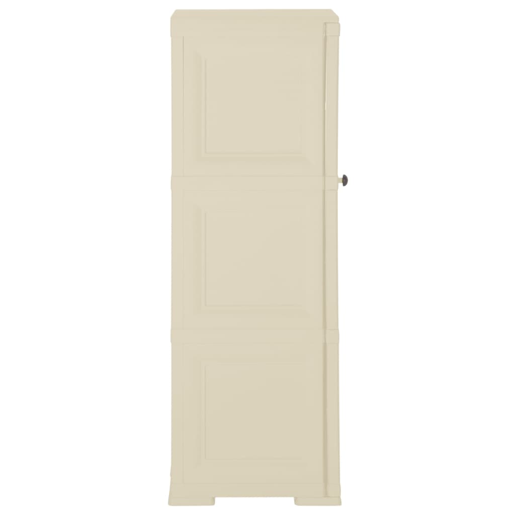 Kunststoffschrank 40x43x125 cm Holzdesign Angora-Weiß