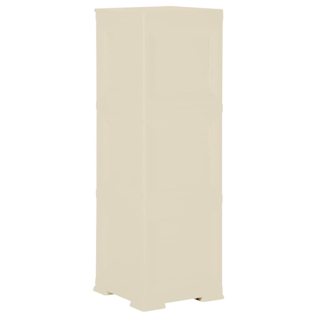 Kunststoffschrank 40x43x125 cm Holzdesign Angora-Weiß