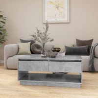 Thumbnail for Couchtisch Betongrau 102,5x55x44 cm Holzwerkstoff