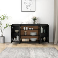 Thumbnail for Sideboard Schwarz 135x41x75 cm Holzwerkstoff