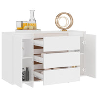 Thumbnail for Sideboard mit 3 Schubladen Weiß 120x41x75 cm Holzwerkstoff