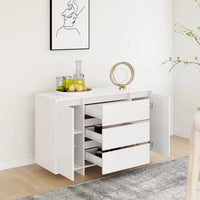 Thumbnail for Sideboard mit 3 Schubladen Weiß 120x41x75 cm Holzwerkstoff