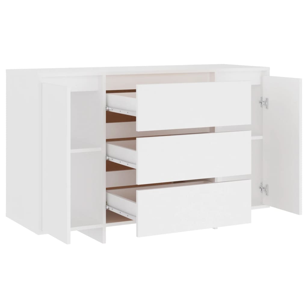 Sideboard mit 3 Schubladen Weiß 120x41x75 cm Holzwerkstoff
