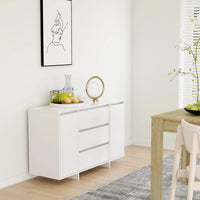 Thumbnail for Sideboard mit 3 Schubladen Weiß 120x41x75 cm Holzwerkstoff